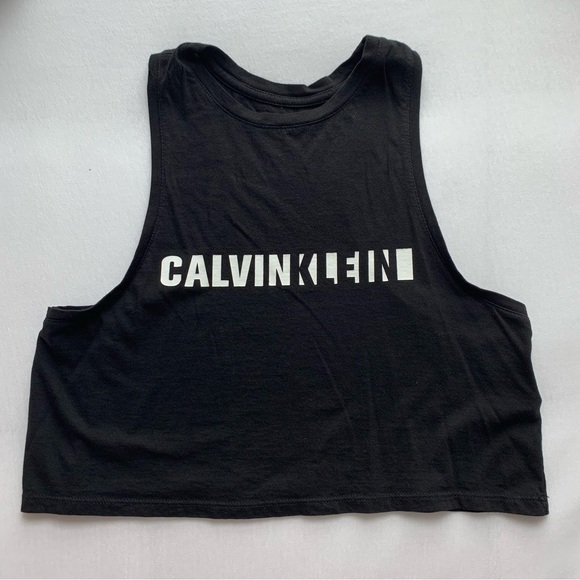 calvin klein low-cut cropped tank top - Picture 1 of 3